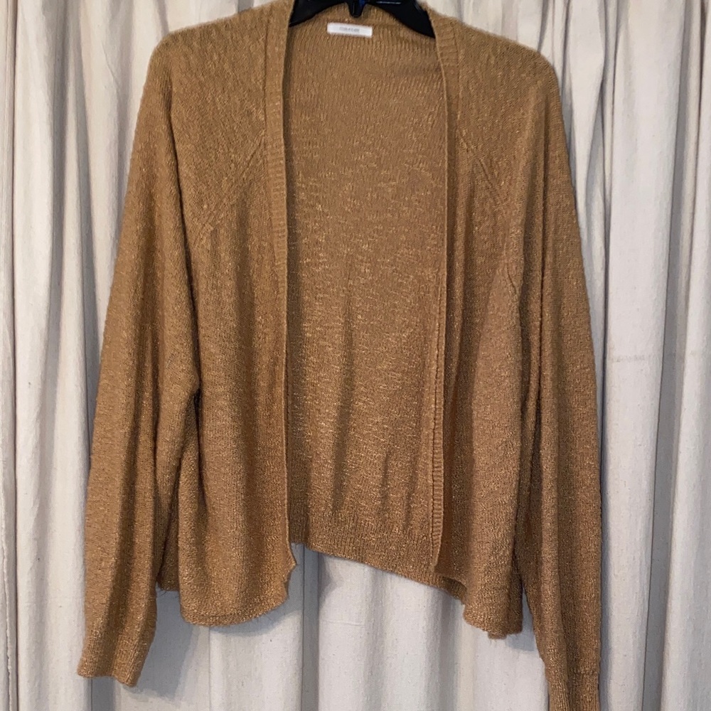Maurices Light Brown Open-Front Cardigan
